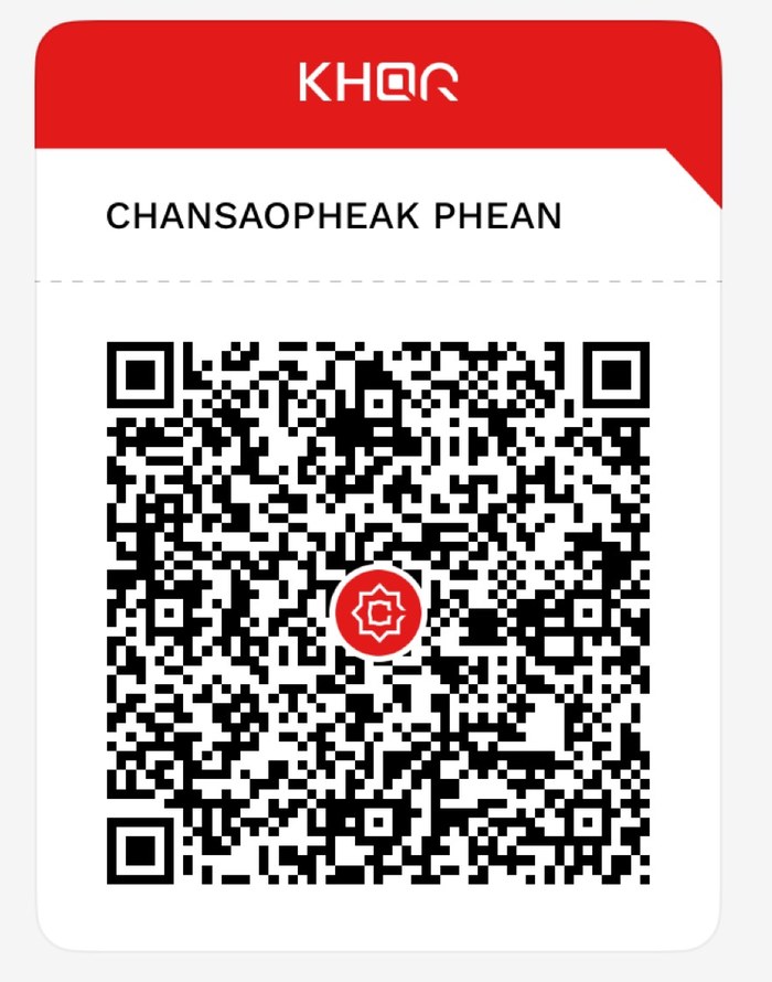 កូដ KHQR របស់ CHANSAOPHEAK PHEAN — ស្កេនជាមួយកម្មវិធីធនាគាររបស់អ្នក