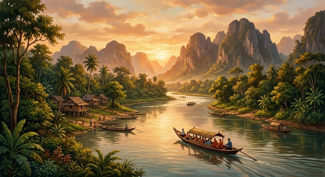 ទន្លេមេគង្គហូរកាត់ប្រទេសឡាវ